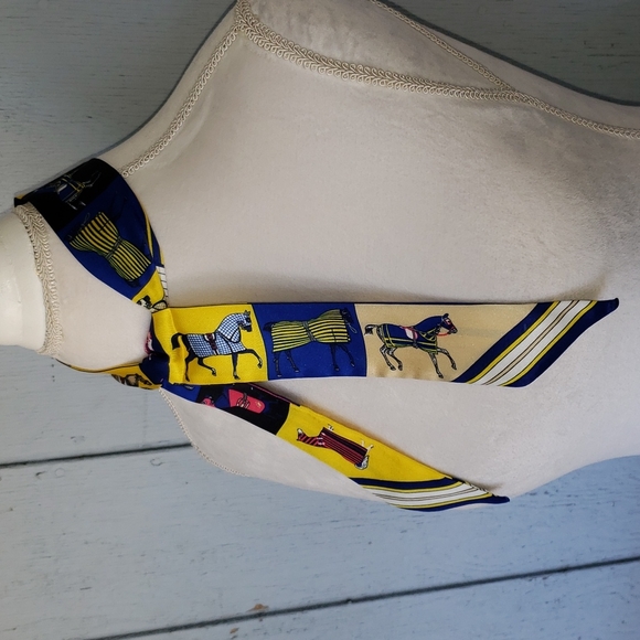 * Horse Show Skinny Scarf Cowgirl Vaquera Country Stripes - Picture 3 of 10